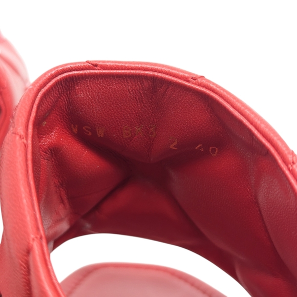 Valentino Garavani Red JU5 Roman Stud Mule Slide Heel Dress Up Sandal Size EU 40 - Picture 7 of 13